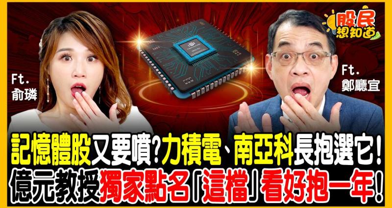 三大原廠2026年產能被包光！記憶體缺貨潮再起？力積電、南亞科、華邦電怎麼選？鄭廳宜獨家點名「這檔」抱一年