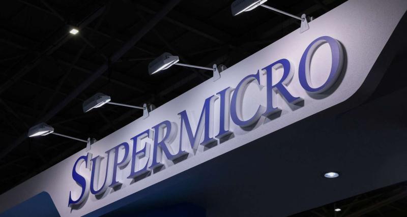 美超微（Supermicro）品牌招牌資料照。