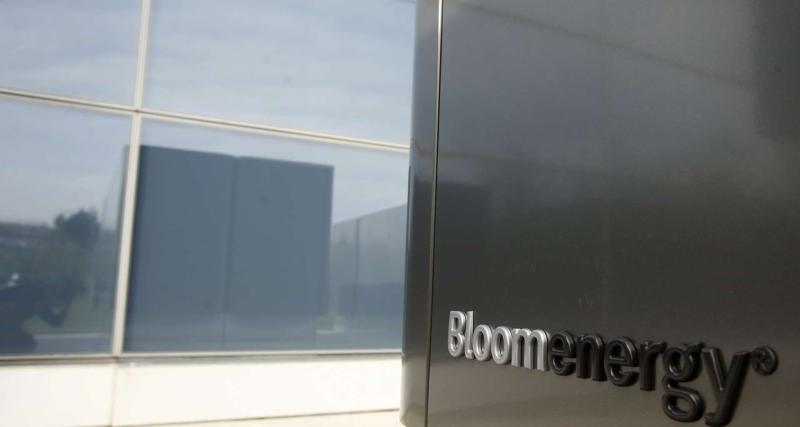 Bloom Energy品牌標誌與設備外觀資料照。