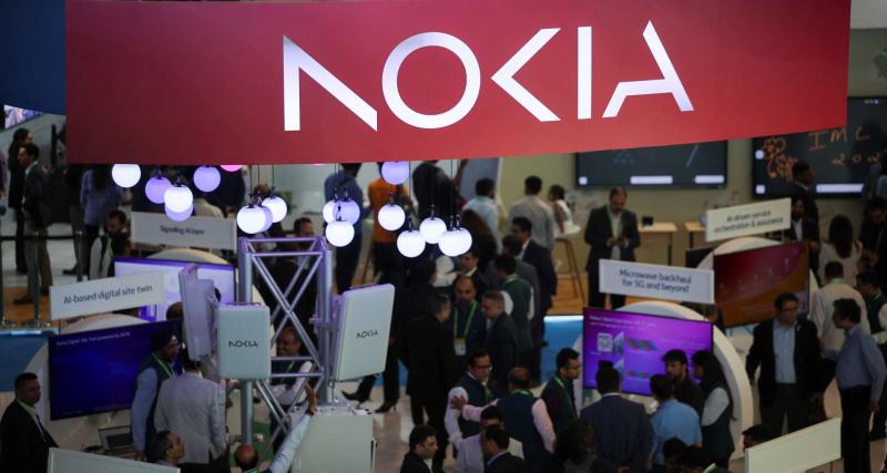 Nokia展場標誌與展示攤位資料照。