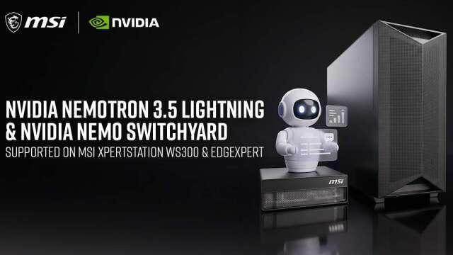微星攜手輝達導入最新AI模型 XpertStation WS300支援Nemotron 3.5 Lightning