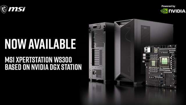 微星搭載輝達DGX Station架構超級電腦XpertStation WS300 協助企業開發AI
