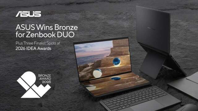 華碩Zenbook DUO摘下IDEA銅獎 多款產品同步挺進決選