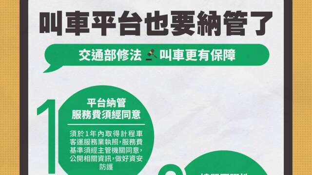 叫車平台要納管了！交通部預告修法 計程車放寬「一車多車隊」