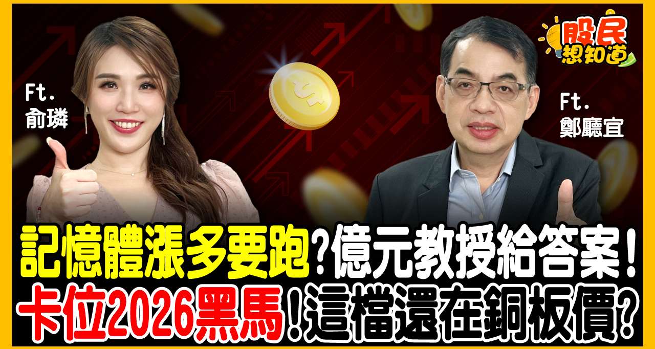記憶體族群漲太快？南亞科、華邦電估值亮紅燈！ 億元教授:長線唯一看好『這一檔』HBM受惠股！