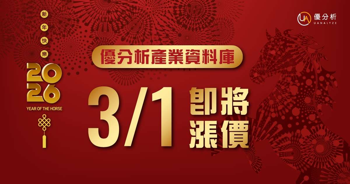 公告｜優分析產業資料庫，即將於3月1日起調整價格！
