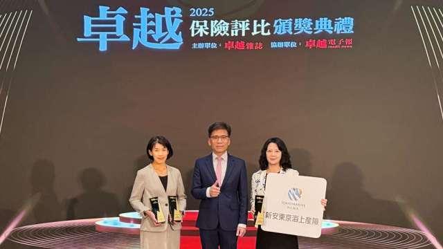2025卓越保險評比 新安東京海上產險獲三項大獎殊榮