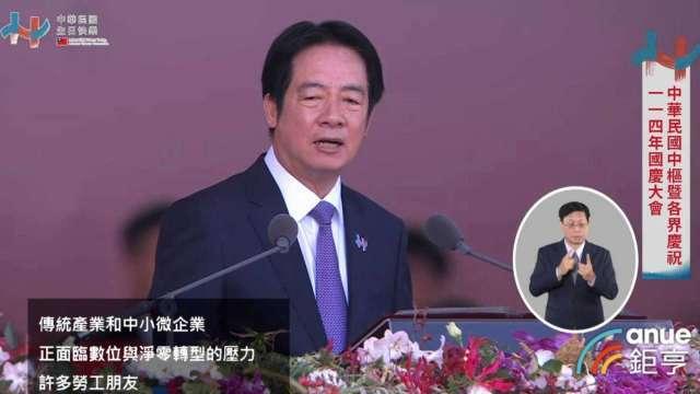 賴清德：明年國防預算增加將厚植軍工產業 加速打造「台灣之盾」