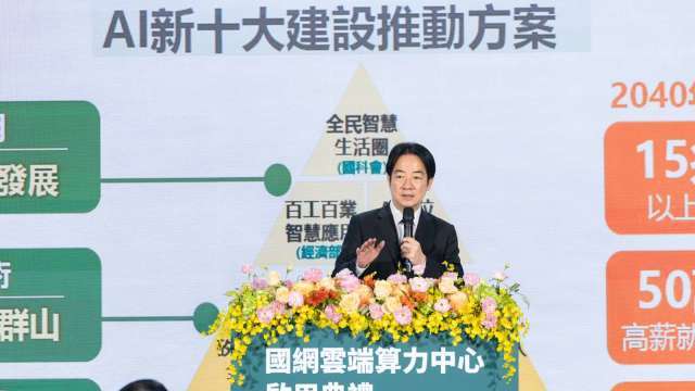 國網雲端算力中心啟用 賴清德：台灣將從硬體製造大國邁向人工智慧島