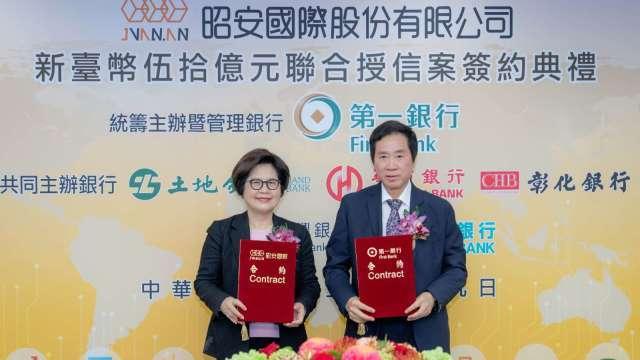 一銀主辦昭安國際50億元聯貸 13家銀行力挺超認115%